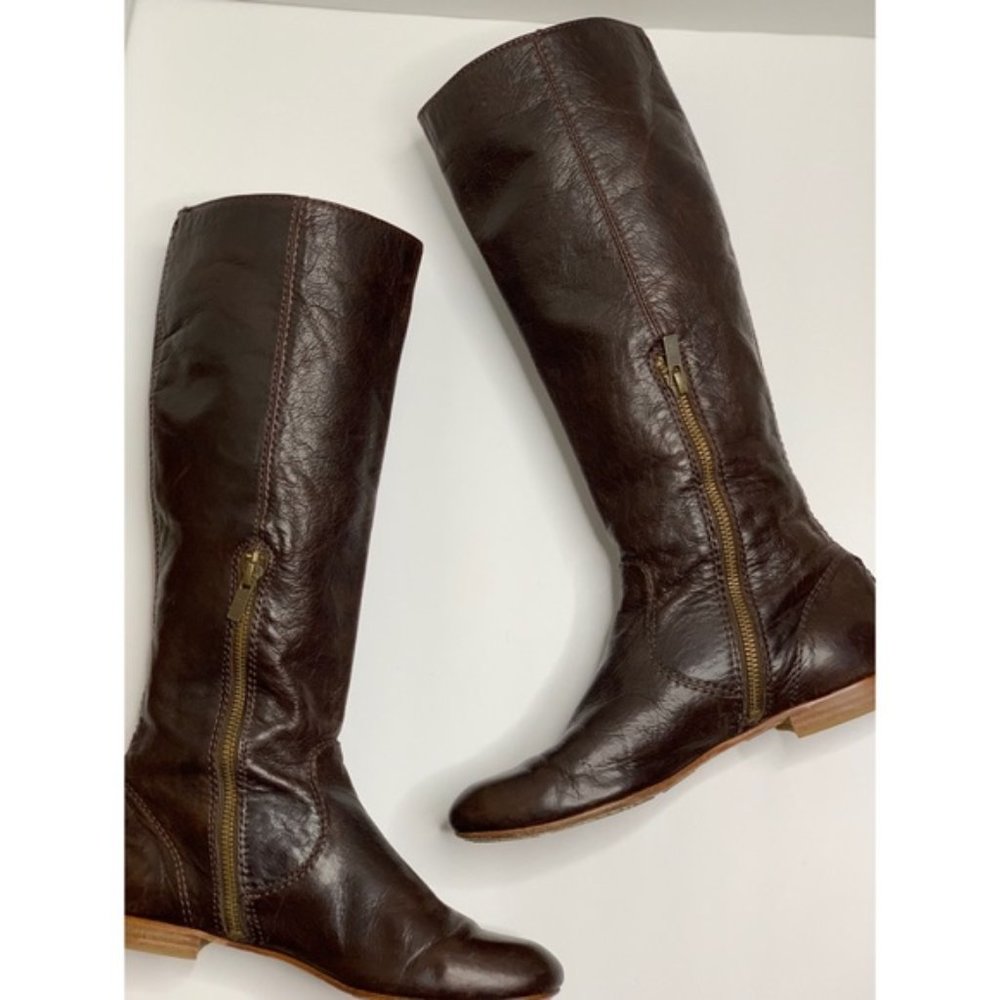 Frye Jillian Tall Leather Boots Size 7M